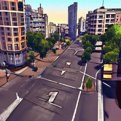 Prompt: streets of Buenos Aires in the style of GTA