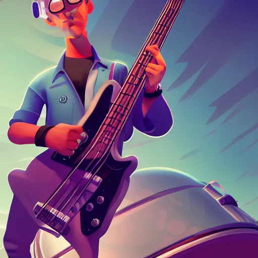 Prompt: rhythm bass vibe hip down cool swagger def chill hype by tyler edlin, artstation