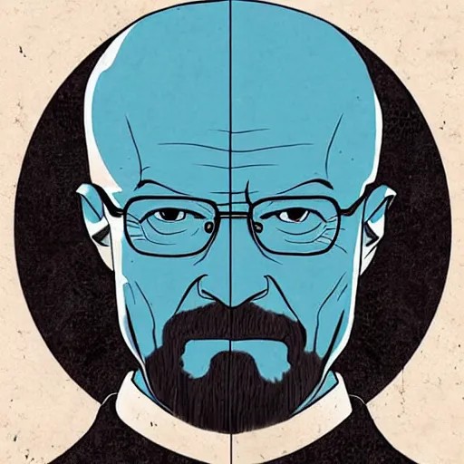 Prompt: walter white in the style of avatar the last airbender