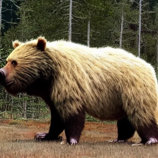 Image similar to man bear pig hybrid