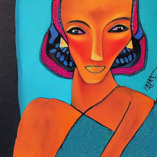 Prompt: artwork woman by Yehuda Devir,