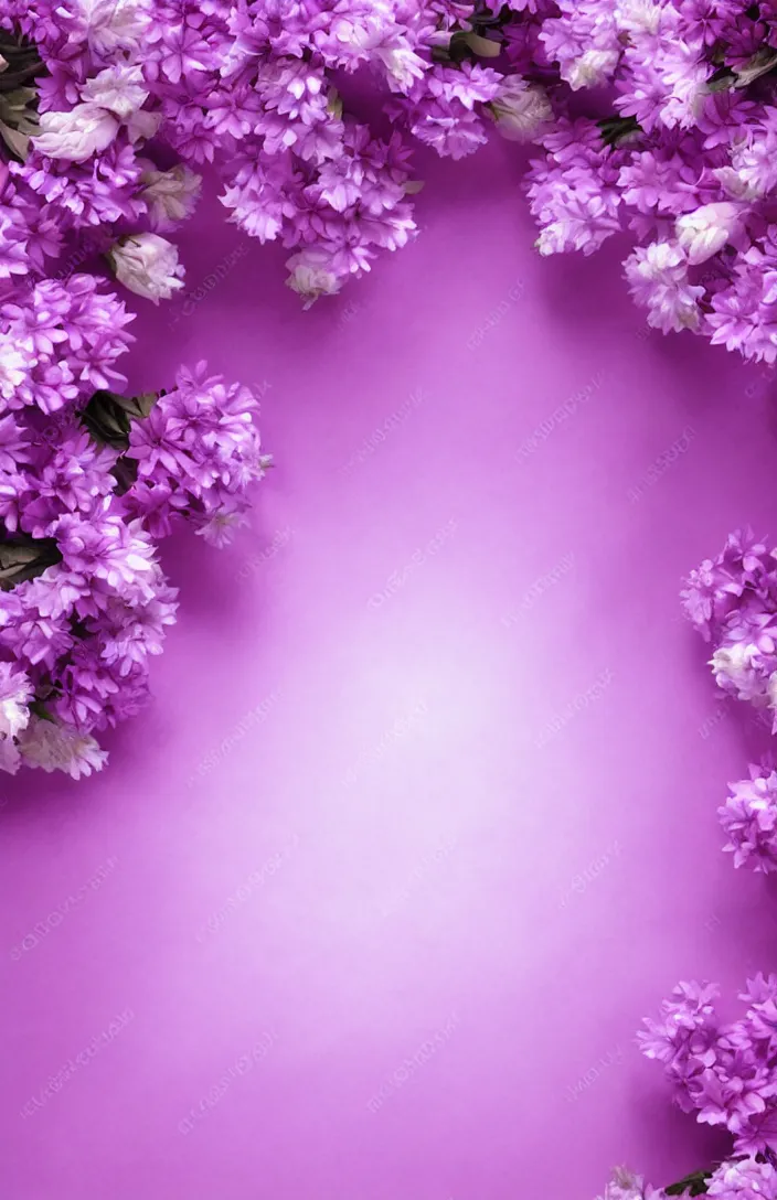 Prompt: bright cozy background image, soft pale - purple flowers, white background, dreamy lighting, background, photorealistic, printable, backdrop for obituary text