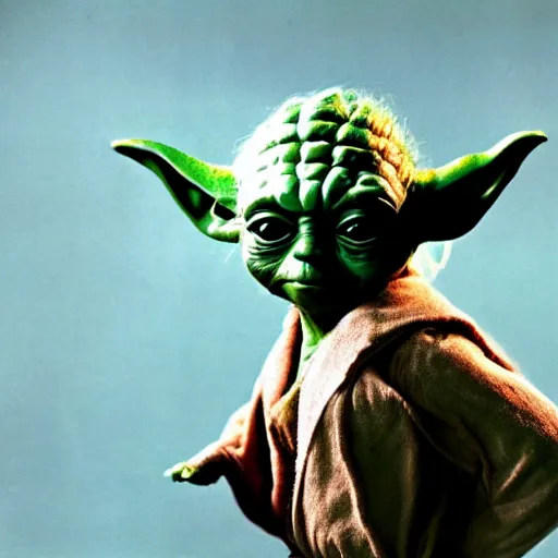 Prompt: a centrefold playboy photo of yoda