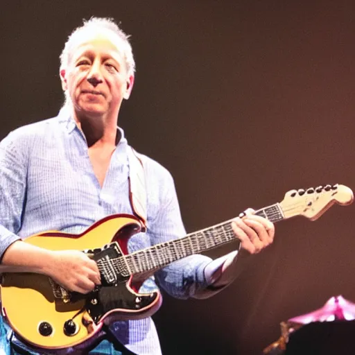 Prompt: mark knopfler playing the guitar