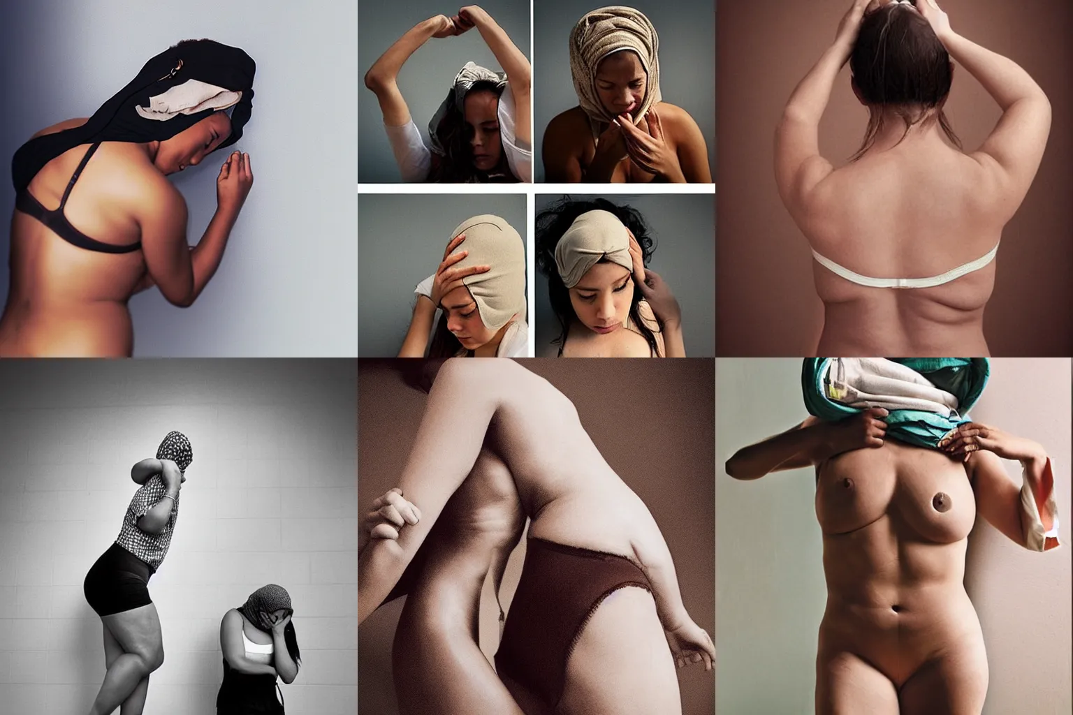 Prompt: “A bully pulls a woman’s underwear over her head, photography, hyper detailed, realistic, wedgie.”