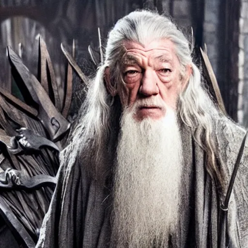 Image similar to ian mckellen as gandalf in game of thrones