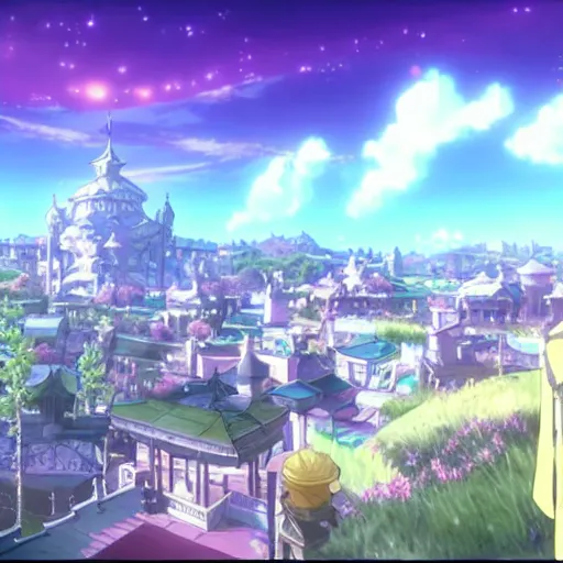 Image similar to a still of silvermoon city, in violet evergarden ( 2 0 1 8 )