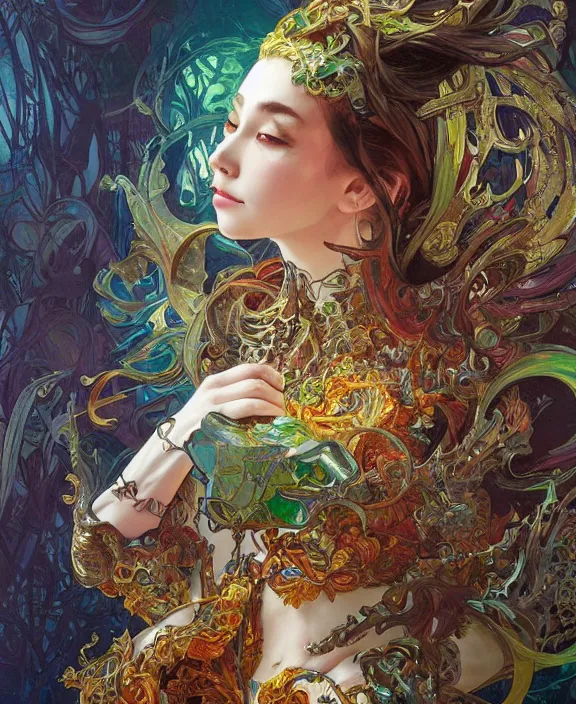 Image similar to monster energy drink, fantasy, intricate, elegant, highly detailed, colorful, vivid color, digital painting, artstation, concept art, art by artgerm and greg rutkowski and alphonse mucha and ruan jia