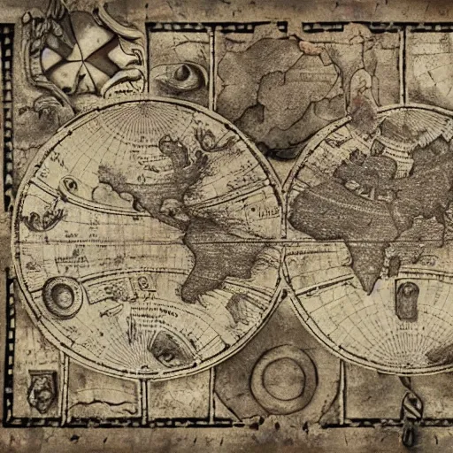 Image similar to ancient map, labyrinth map, old paper