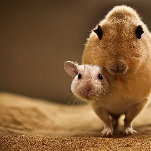 Prompt: camel - hamster, nature photography