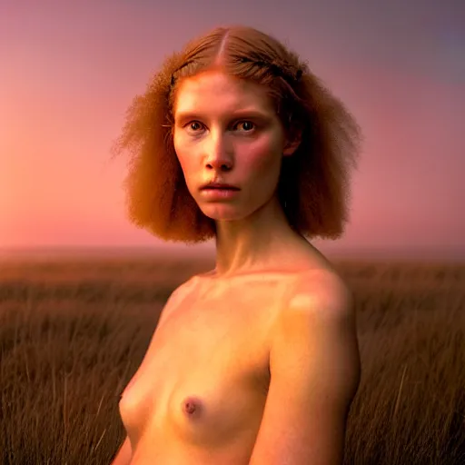 Image similar to photographic portrait of a stunningly beautiful neolithic renaissance female in soft dreamy light at sunset, contemporary fashion shoot, by edward robert hughes, annie leibovitz and steve mccurry, david lazar, jimmy nelsson, breathtaking, 8 k resolution, extremely detailed, beautiful, establishing shot, artistic, hyperrealistic, beautiful face, octane render