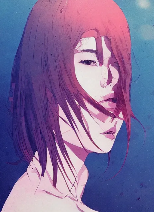 Prompt: of scifi fantasy, Japanese teen schoolgirl by Conrad Roset and Nicola Samuri, rule of thirds, seductive look, close up face portrait, medium shot, chic, elegant, ethereal light, highly detailed, volumetric light, smooth, masterpiece, refined