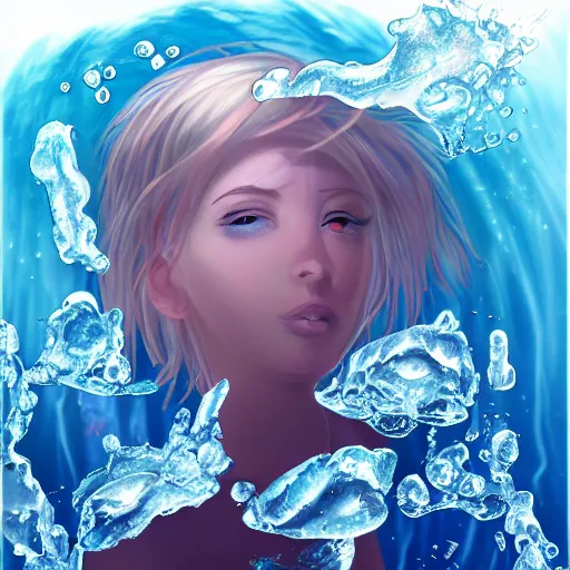 Image similar to icy submerged transparendigitalart leaked aquatic noticing