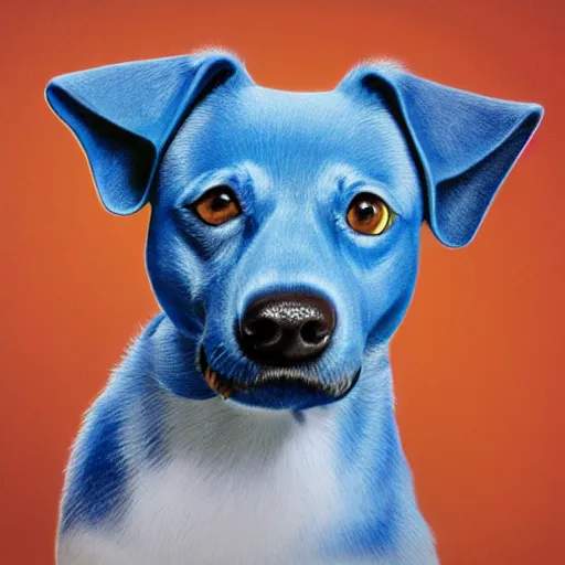 Prompt: Hyper realistic Bluey dog