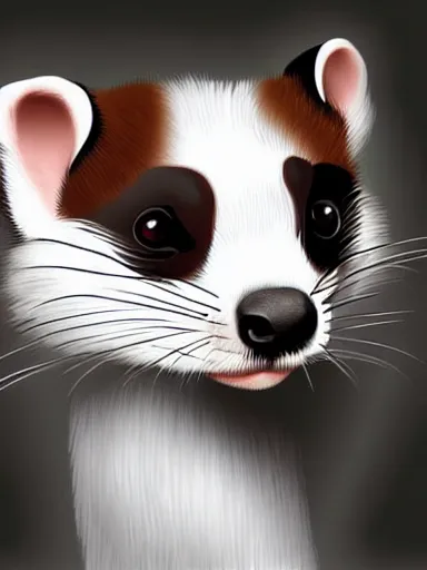 Image similar to beautiful furry art of ferret in smoking, high quality, detailed, digital art