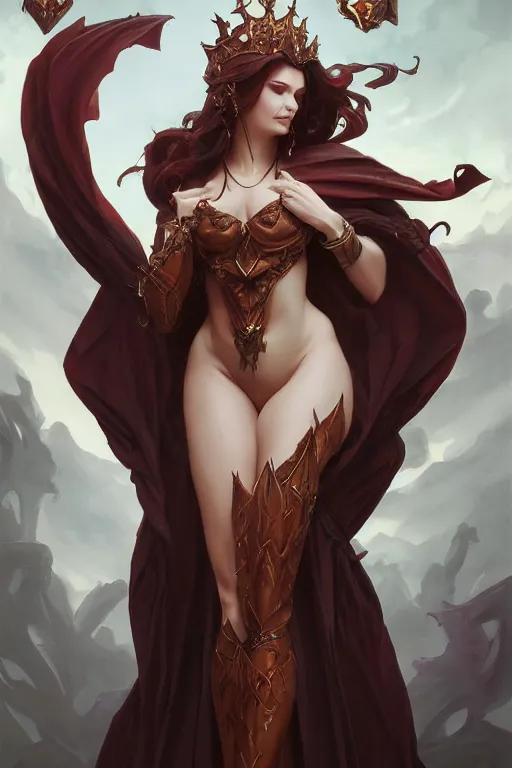 Image similar to beautiful vampire female queen, full body shot, ascending form the sky, hands reaching for her, d & d, fantasy, intricate, elegant, highly detailed, digital painting, artstation, concept art, matte, sharp focus, illustration, hearthstone, art by artgerm and greg rutkowski and alphonse mucha