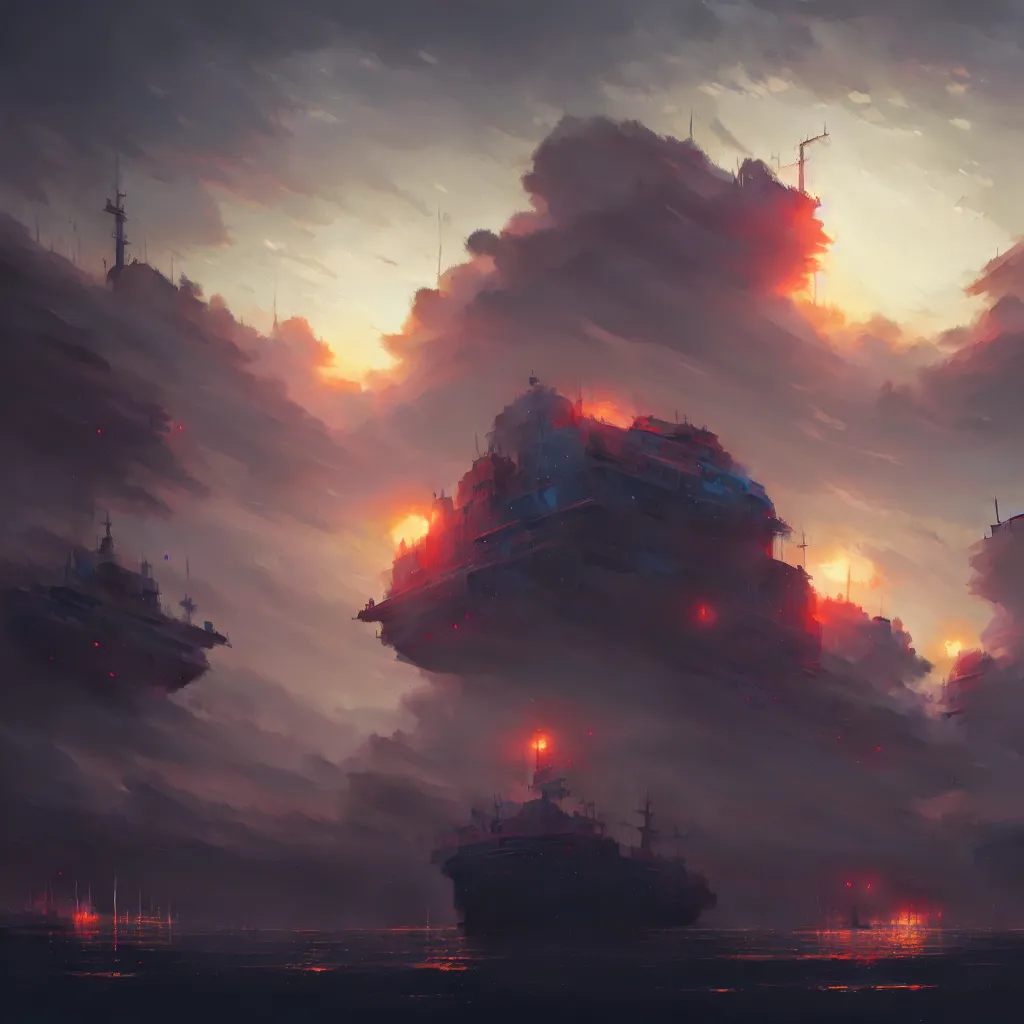 Image similar to Kubernetes cluster deployed to a secure public cloud service, trending on Artstation, by greg rutkowski