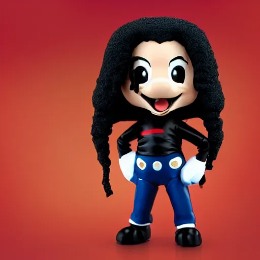 Image similar to single black face michael jackson, michael jackson, michael jackson, michael jackson, michael jackson, michael jackson, ( ( ( mickey mouse ) ) ), nendroid, stephen bliss style