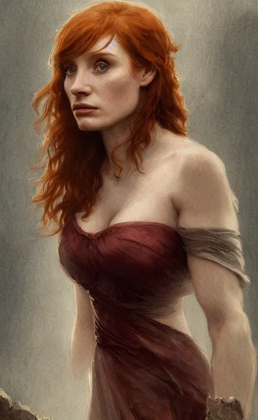 Prompt: bryce dallas howard, jessica chastain, traditional corsican, intricate, highly detailed, artstation, illustration, jurgens, rutkowski, bouguereau, pastoral, rustic, georgic