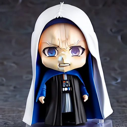 Image similar to nendoroid hooded darth sidious emperor palpatine from star wars, detailed, custom