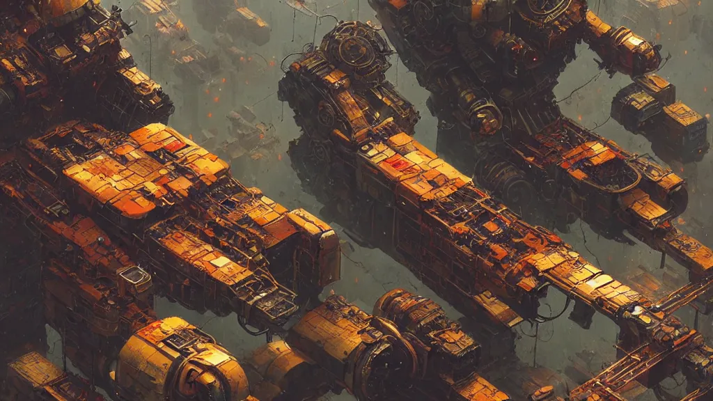 Image similar to a machine conjuring!!! an image!!! from noise!!!, by chris foss, marc simonetti, greg rutkowski, and diego gisbert llorens, cinematic closeup!!, colorful, intricate, clean, hopeful, 8 k render, volumetric lighting