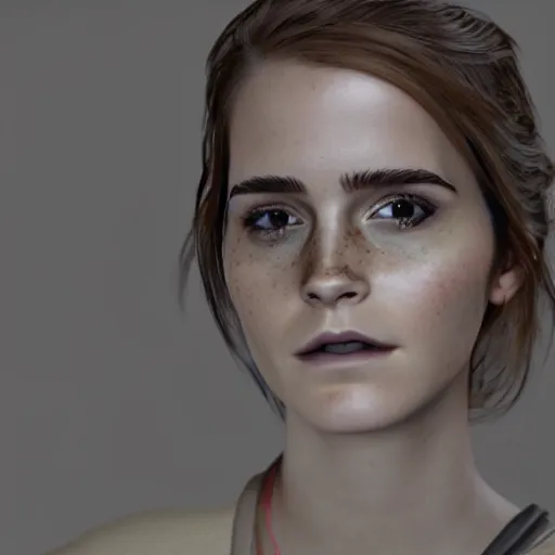 Image similar to an insect with the face of emma watson. cast shadows. solar punk aesthetic. hayao miyazaki colors. photorealistic render in unreal engine.