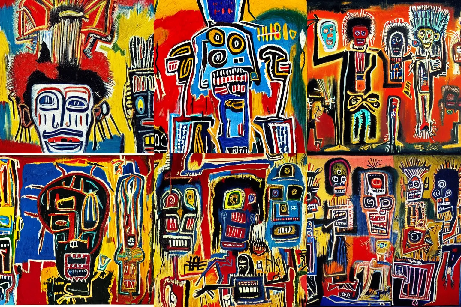 Image similar to extremely highly detailed haitian voodoo paintings by Jean-Michel Basquiat 4k insanely detailed and intricate, super detailed, 4k HDR high quality