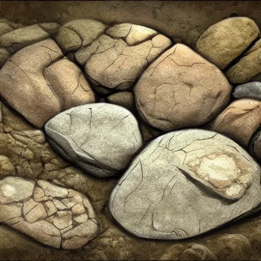 Image similar to rock art, concept art