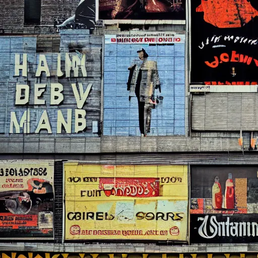 Image similar to texture of an billboard full of old posters