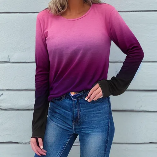 Image similar to ombre long sleeve t shirt