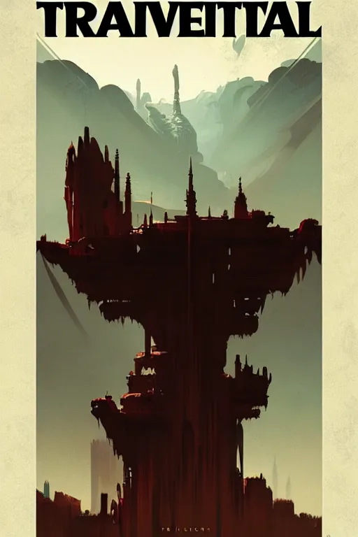 Image similar to greg rutkowski travel poster