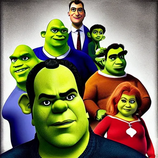 Image similar to “ the sopranos ” morphed with shrek 1 0 2 4 x 1 0 2 4