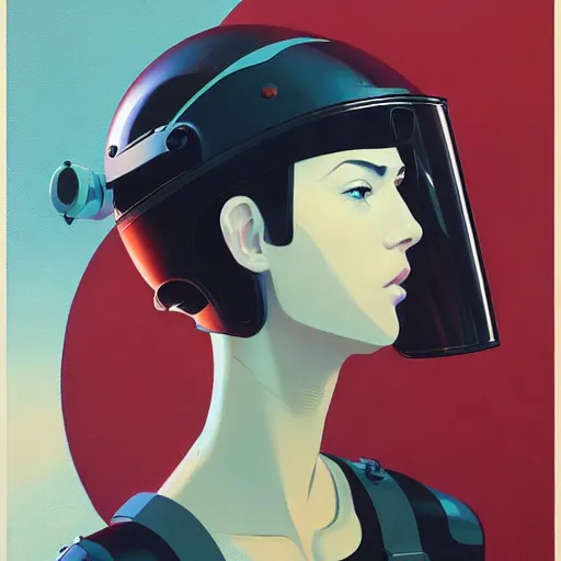 Image similar to Portrait of an engineer with helmet, very coherent, painted by painted by James Gilleard, airbrush, art by JamesJean and fine details. Anime. realistic shaded lighting poster by Ilya Kuvshinov katsuhiro otomo ghost-in-the-shell, magali villeneuve, artgerm, Jeremy Lipkin and Michael Garmash and Rob Rey