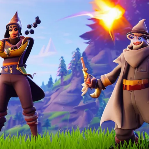 Image similar to bippadotta as a wizard, in fortnite