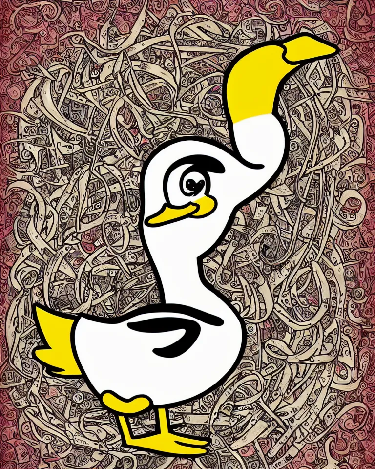 Prompt: a single duck, art style ben garrison!!!!!!!!!!!!!!!! drawn by ben garrison, iconic, masterpiece, ornate and detailed, cartoon