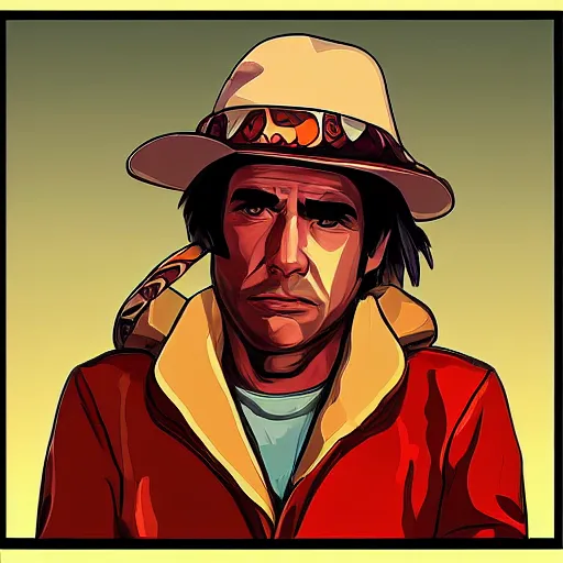 Image similar to gta chinatown wars art style draw on christopher columbus portrait, hyperrealistic, rgba colors, remove duplicate content, justify contents center.