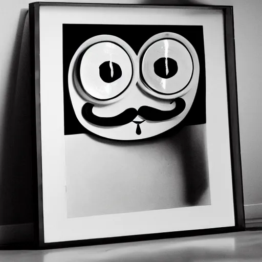Prompt: portrait of Pepe the frog with salvadore dali mustache, photography by Cecil Beaton, Hollywood style lighting, black and white, photorealistic