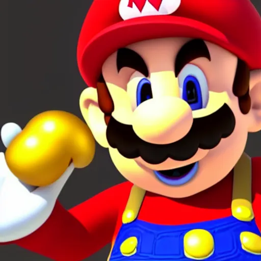 Prompt: Mario but it is Wario But it is actually Mario being Wario that loves Mario