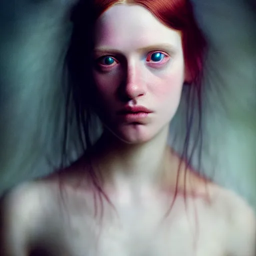 Image similar to photographic portrait of a stunningly beautiful english emo renaissance female in soft dreamy light at sunset, summer forest, soft focus, contemporary fashion shoot, in a denis villeneuve and tim burton movie, by edward robert hughes, annie leibovitz and steve mccurry, david lazar, jimmy nelsson, extremely detailed, breathtaking, hyperrealistic, perfect face, octane render