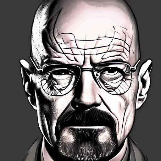 Image similar to Walter White , accurate anatomy, highly detailed, digital art, centered, portrait