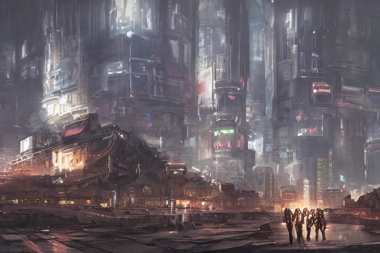 Image similar to cyberpunk imperial rome detailed concept art featured on CGsociety