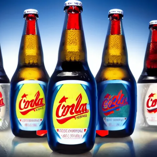 Image similar to a bottle of conka cola, marketing promo photo