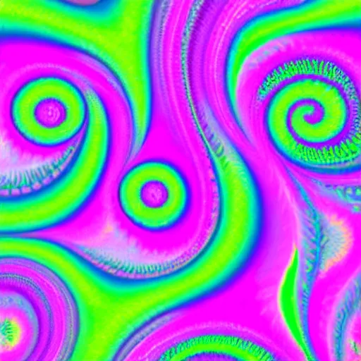 Prompt: fractal pattern neon colors swirl with soft edges mosiac