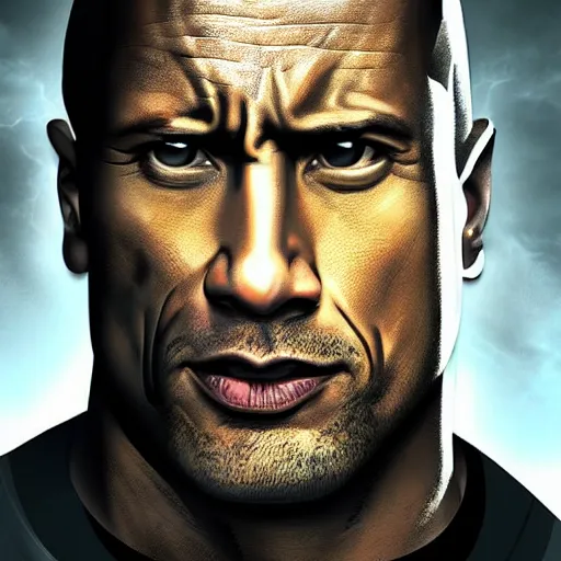 Image similar to Dwayne Johnson as the punisher digital art 4k detailed super realistic