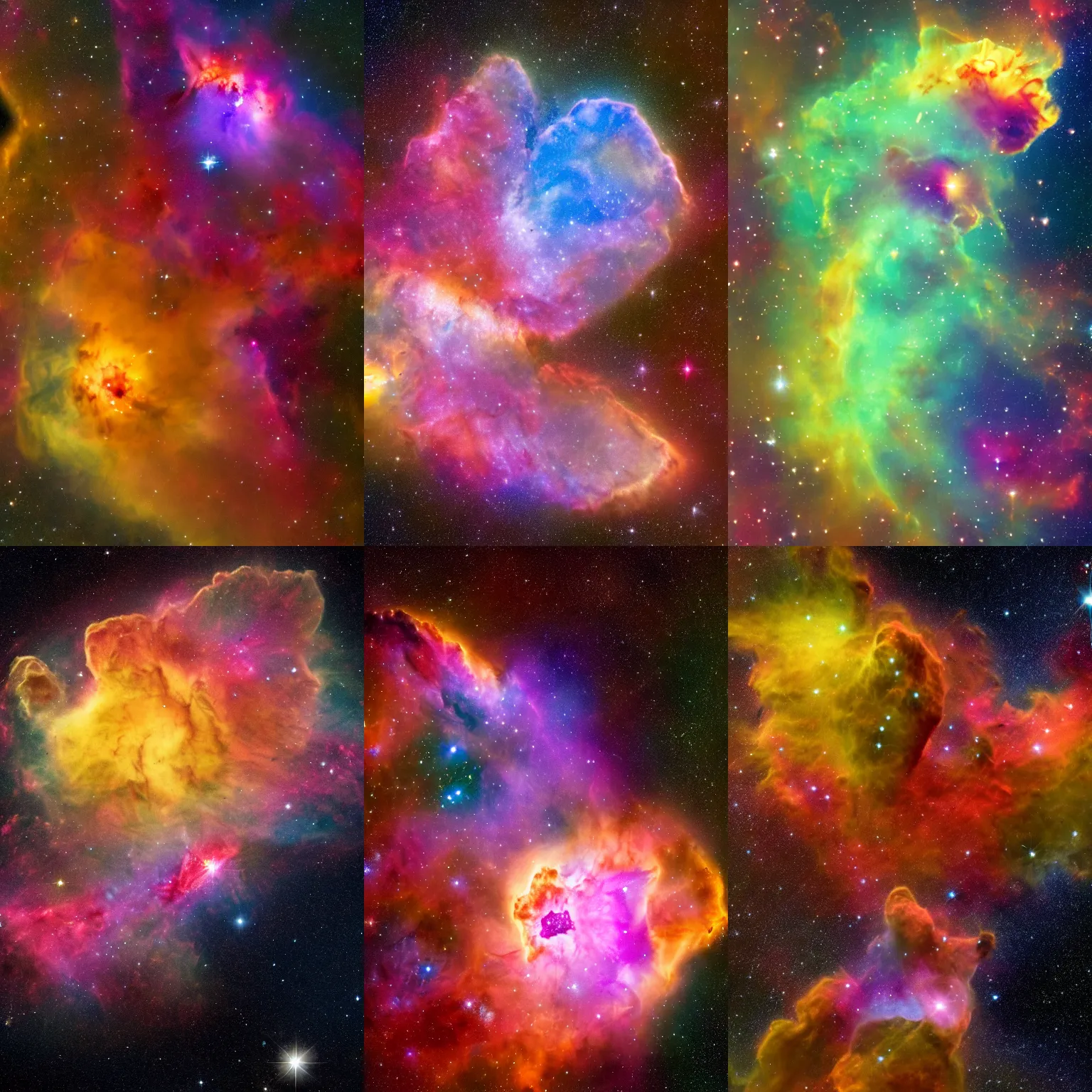 Prompt: a nebula shaped like a fat cat, James Webb Telescope, 4k, high quality, highy detailed
