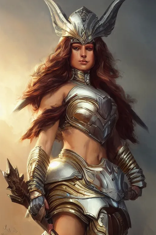 Image similar to amazon valkyrie athena, d & d, fantasy, portrait, highly detailed, headshot, digital painting, trending on artstation, concept art, sharp focus, illustration, art by artgerm and greg rutkowski and magali villeneuve