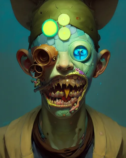 Prompt: portrait of a patchwork boy, bioluminescent, horror, expressive, asymmetrical art, highly detailed, concept art, vivid, colorful, hyperrealism, epic, art by peter mohrbacher and wlop and rhads and artgerm and magali villeneuve and alphonse mucha, artstation, octane render, cgsociety