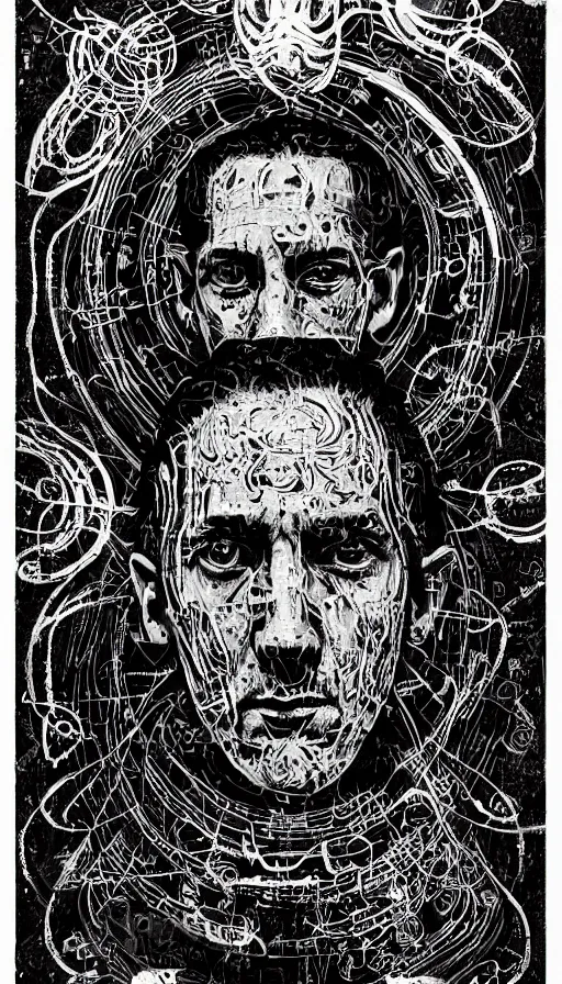 Prompt: portrait of a digital shaman, by h. p. lovecraft