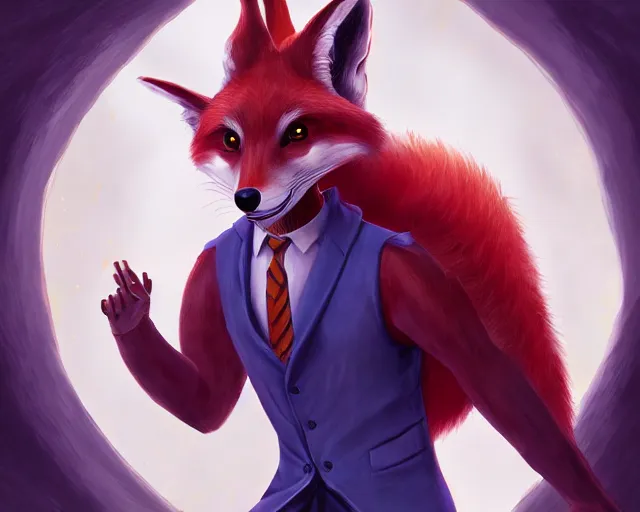 Prompt: award - winning extremely detailed fantasy art of a cute male anthropomorphic vulpes vulpes fulva teacher wearing suit working at a school, 4 k cinematic still, dramatic lighting