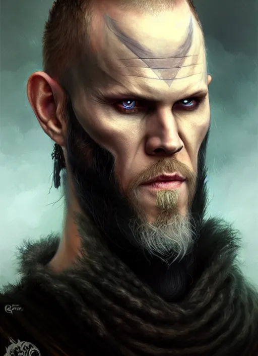 Image similar to a _ fantasy _ style _ portrait _ painting _ of floki, wicked, oil _ painting _ unreal _ 5 _ daz. _ rpg _ portrait _ extremely _ detailed _ artgerm _ greg _ rutkowski _ greg